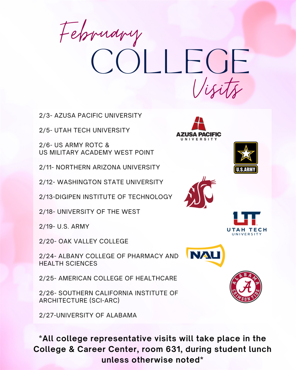 February 2025 College Visits